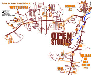 Sedona Open Studios Tour Sedona Artists Map- El Portal Sedona Hotel
