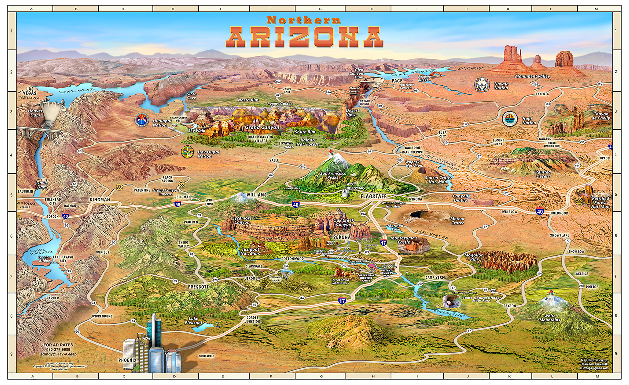 Map of Northern Arizona - El Portal Sedona Hotel